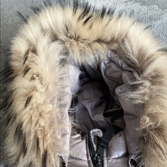 SAM Girl Puffer Coat with real fur size 18-24m - Picture 3 of 11